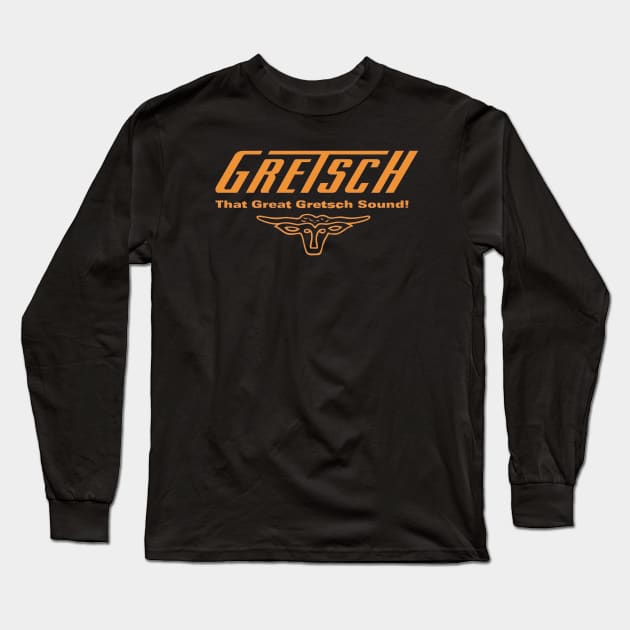 gretsch drumset metal Long Sleeve T-Shirt by Ria_Monte